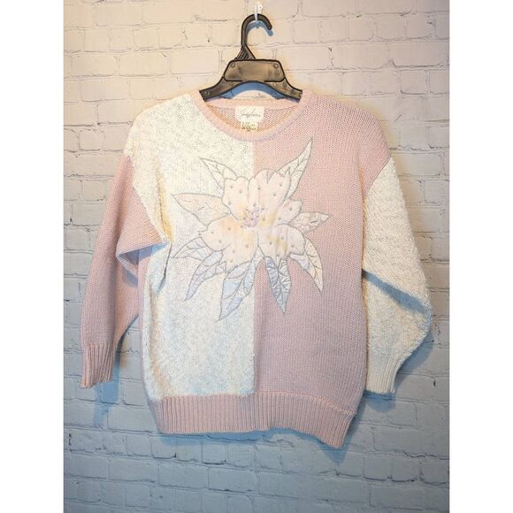 Vintage Jaclyn Smith ornate detailing sweater medium - Picture 1 of 4